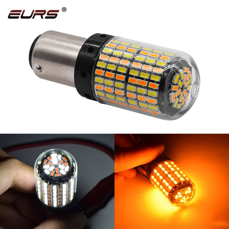 Сигнальная лампа P21w светодиодная 7443 3157 168smd 1157 светодиодов Bay15d P21/5 Вт 12
