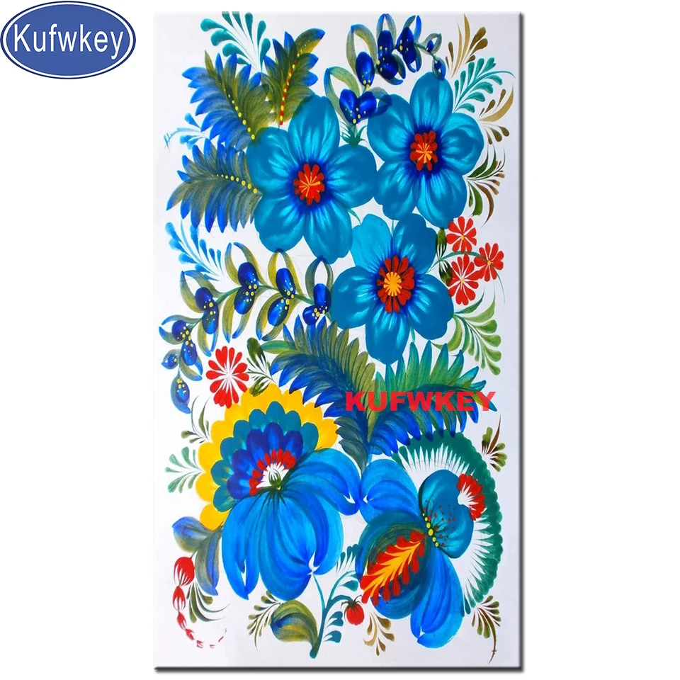 

5d diy diamond painting full square round diamond embroidery blue flower diamond mosaic set,home art wall painting,