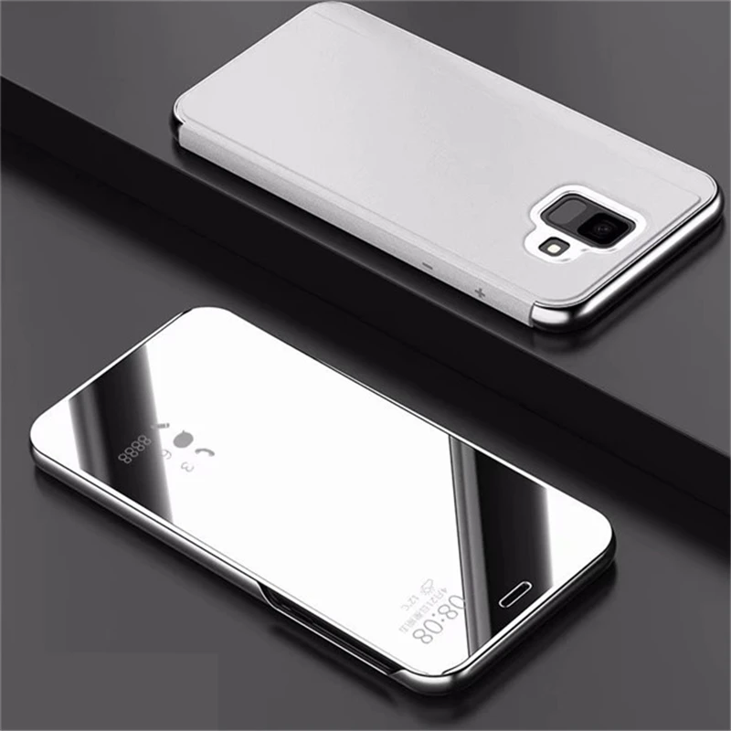 Роскошный зеркальный Чехол-книжка для Samsung Galaxy A6 A7 A8 A9 A12 A22 A32 A42 A52 A72 J5 J7 J4 J6 Plus J8 2018 |