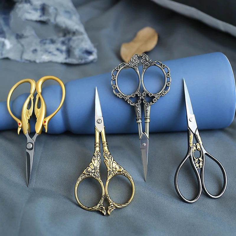 Швейные ножницы ручной работы высококачественные острые золотые для вышивки и