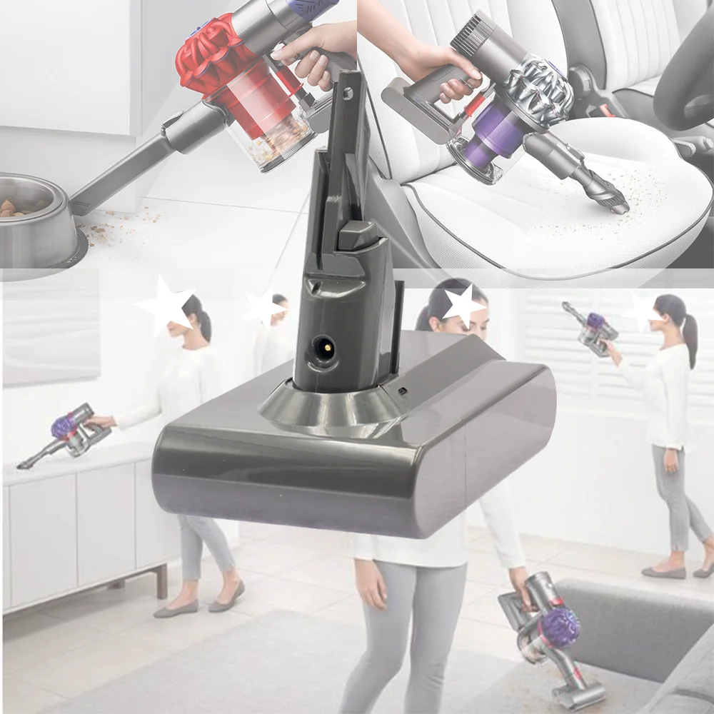 Перезаряжаемая литиевая батарея для пылесоса Dyson, 6,0 Ач, V7, SV11, V7