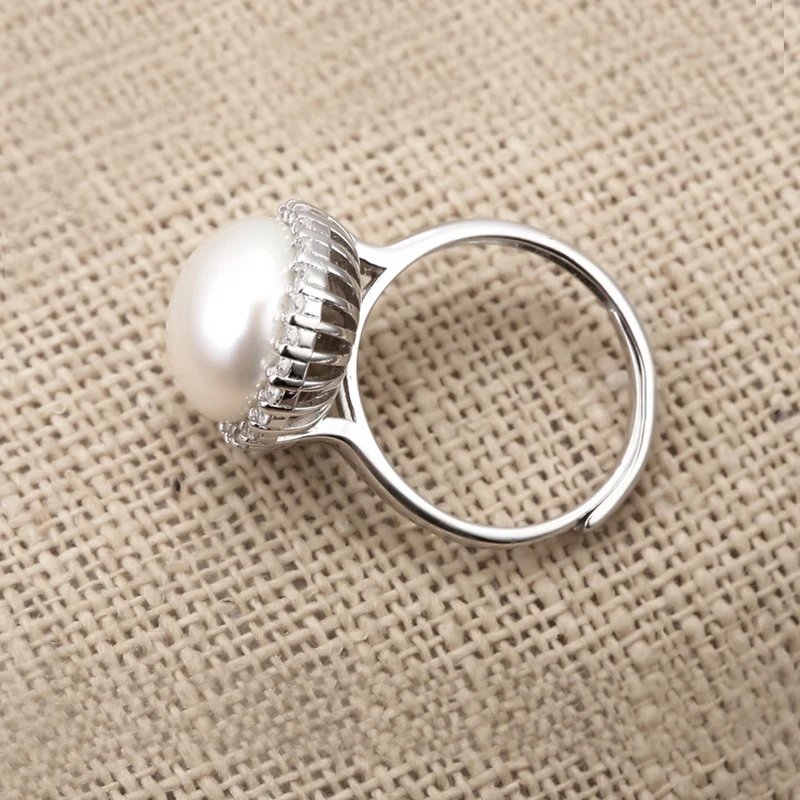 100% натуральный жемчуг регулирующее кольцо 925 пробы серебряные ювелирные изделия