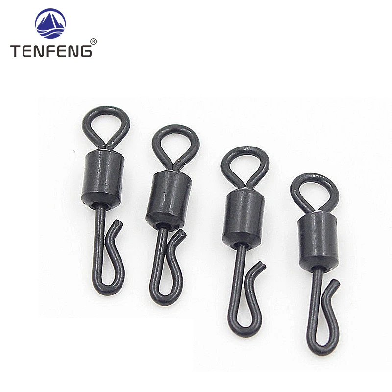 Q-Shaped Matt Black Color For Carp Fishing Quick Change Swivel Connector Outdoor Action Fishing Tackle Accessor Pesca