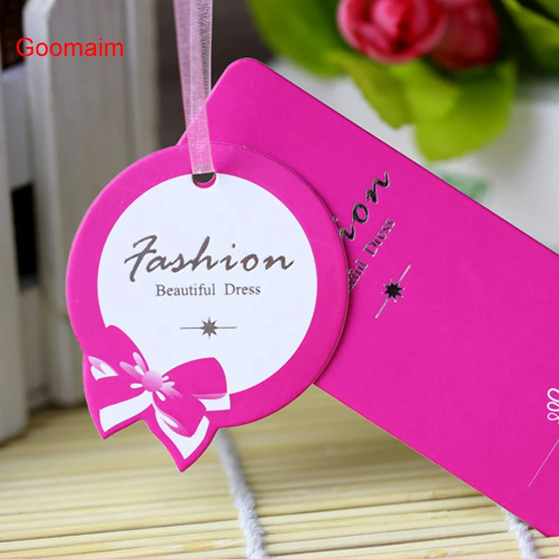 

Embossed Paper Card Tag Three-Dimensional Hot Stamping Women's Clothing Hanging Tags Concave Convex Blank Trademark Customized