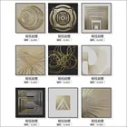 Современная Абстрактная живопись, квадратная Золотая Картина на холсте, настенные постеры, Геометрическая декоративная живопись на линии, эстетическая печать