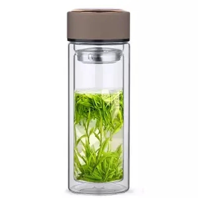 Стакан Питьевой с двойной изоляцией и защитой от ожогов 300 мл крышкой | Дом сад