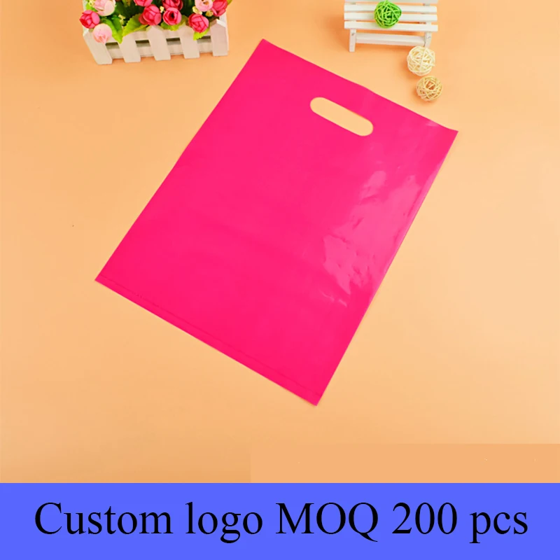 50 штук/упаковка большой Пластик хозяйственные сумки с ручкой фестиваль подарок