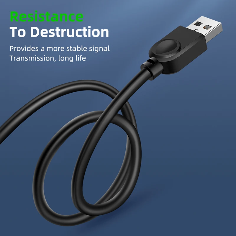 Кабель-Удлинитель USB 2 0 штекер-гнездо синий черный 1 5 м 3 | Электроника