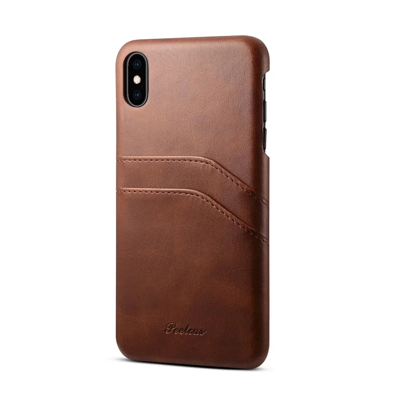 

Luxury Genuine Leather Card Holder Case for iPhone 11 Pro Max Back Case for iphone X XR XS Max 6 7 8 Plus For Note10 Phone Cover