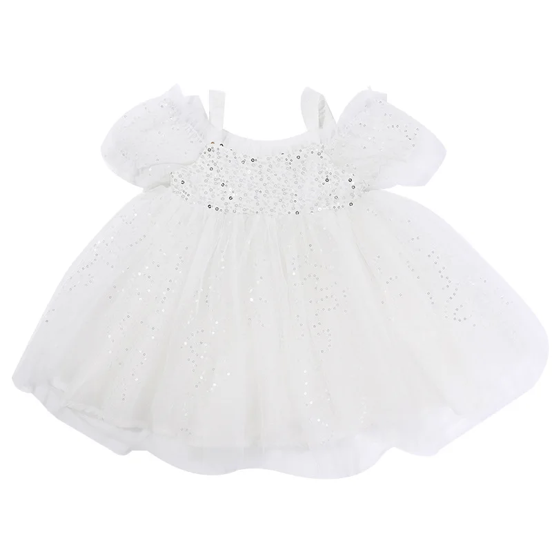 

Kids Dress For Girls Bright Puff Sleeve White Pincess Dress Summer Gala Ball Gown Wedding Birthday Dress Girls Baby Girl Clothes