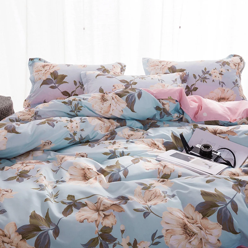 

Solid Color 2 Pillow Shams And 1 Bed Sheet Queen ,King ,Twin ,Full Size,4 Pieces Bedding Set 1 Duvet Cover