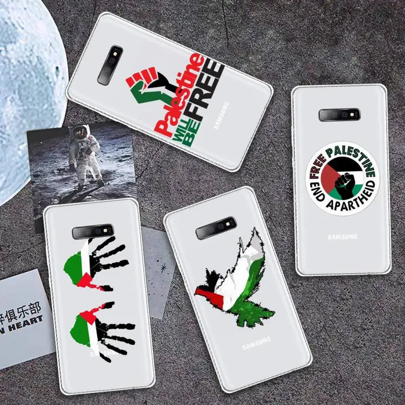 

Free palestine Phone Case Transparent for Samsung A71 S9 10 20 HUAWEI p30 40 honor 10i 8x xiaomi note 8 Pro 10t 11 mobile bags