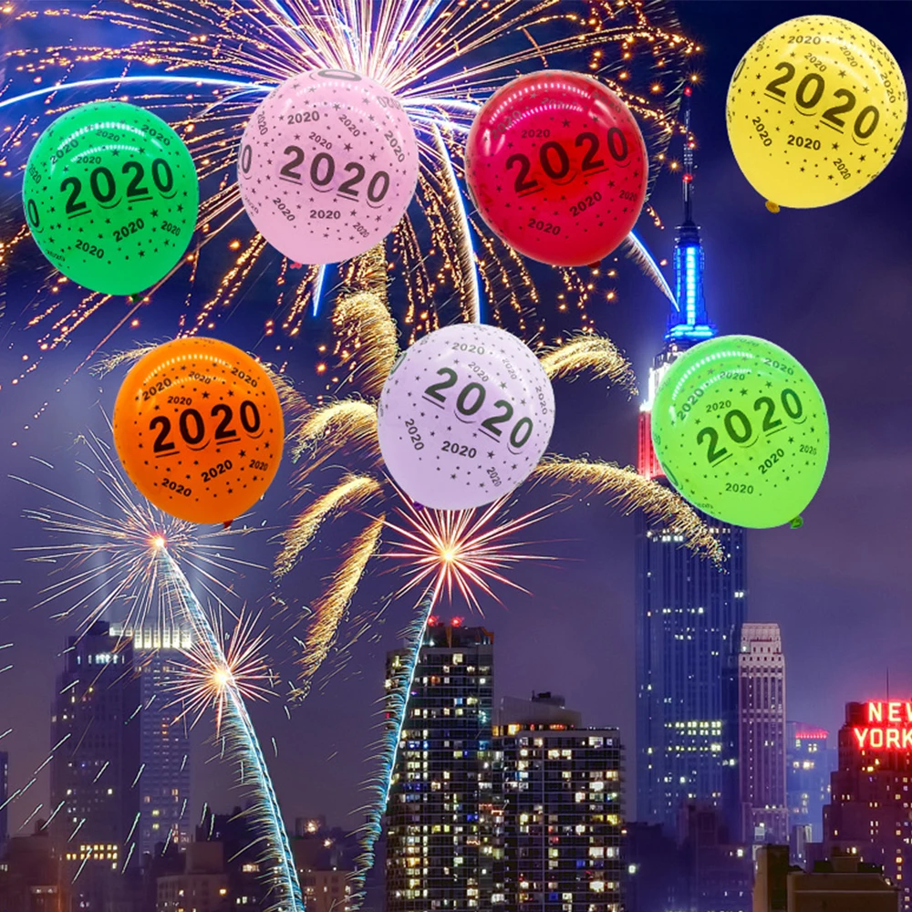 YORIWOO 10 шт 2020 латексные воздушные шары с Новым годом баллоны для дома 2019|Воздушные