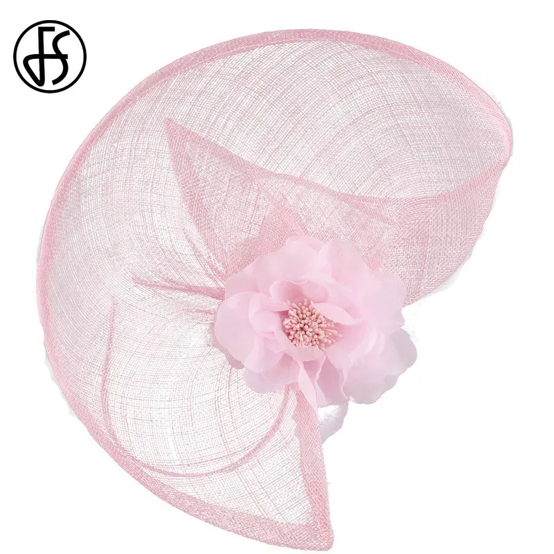 Женская кружевная шляпка FS элегантная розовая шляпка-основа для шляпки невесты