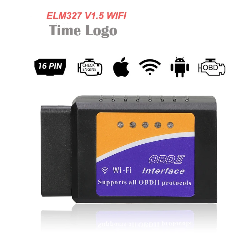 ELM327 WIFI V1.5 OBD2 сканер считыватель кодов ошибок автомобиля OBDII адаптер для IOS