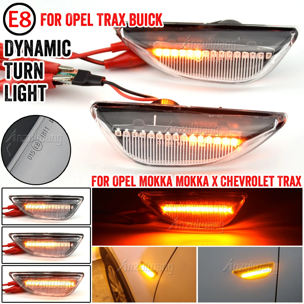 

2Pcs Side Marker Light For Opel Mokka X 2012-2020 For Chevrolet Trax For Buick Encore 2013-2020 LED Dynamic Turn Signal Blinker