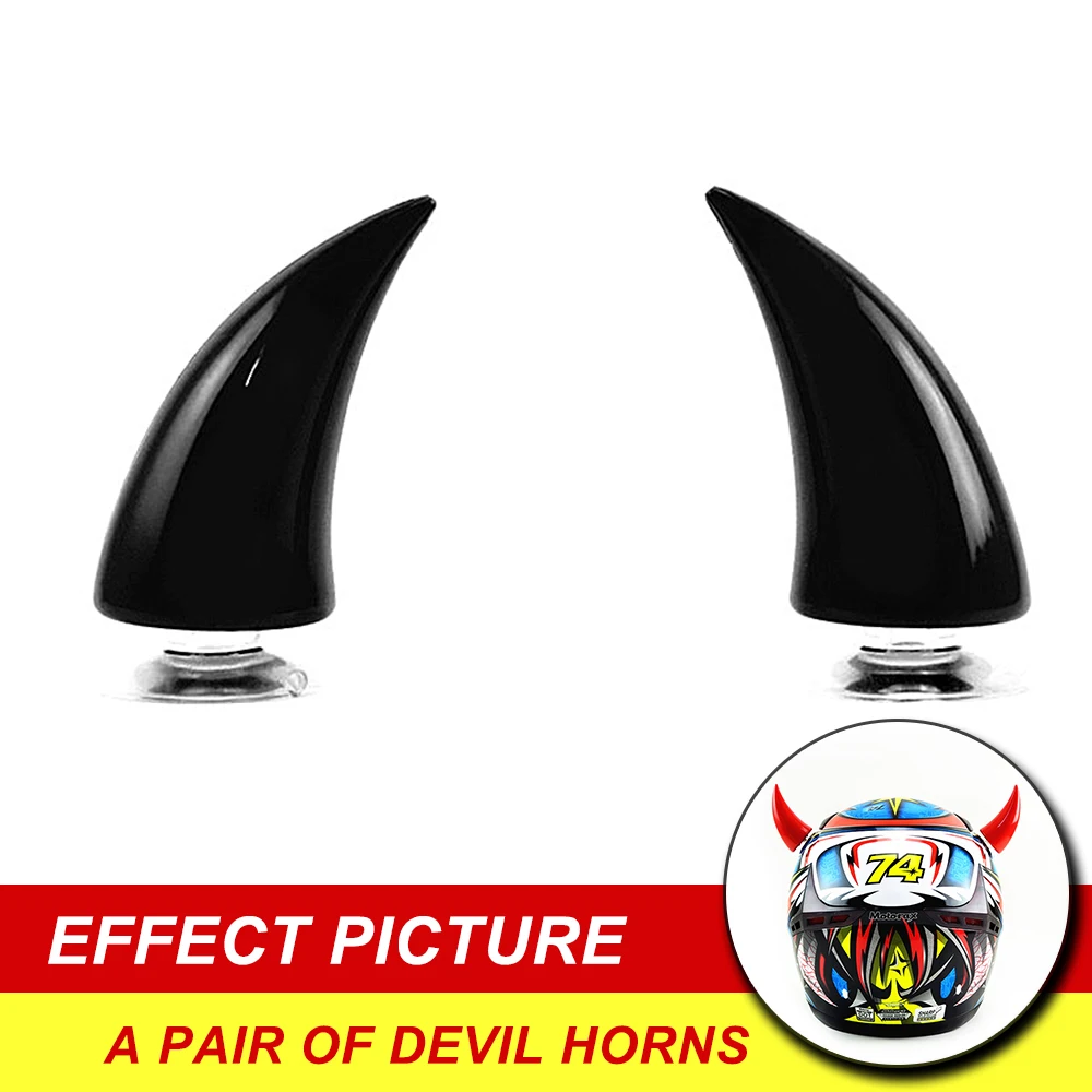 Шлем мотоциклетный мужской с дьявольскими рожками аксессуар для езды на