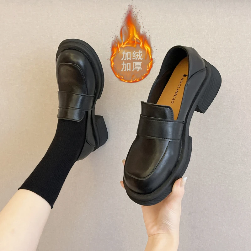 

Туфли Мэри Джейн для девочек, японская школьная форма Jk, аксессуары для Лолиты, обувь для колледжа, готическая обувь из искусственной кожи н...