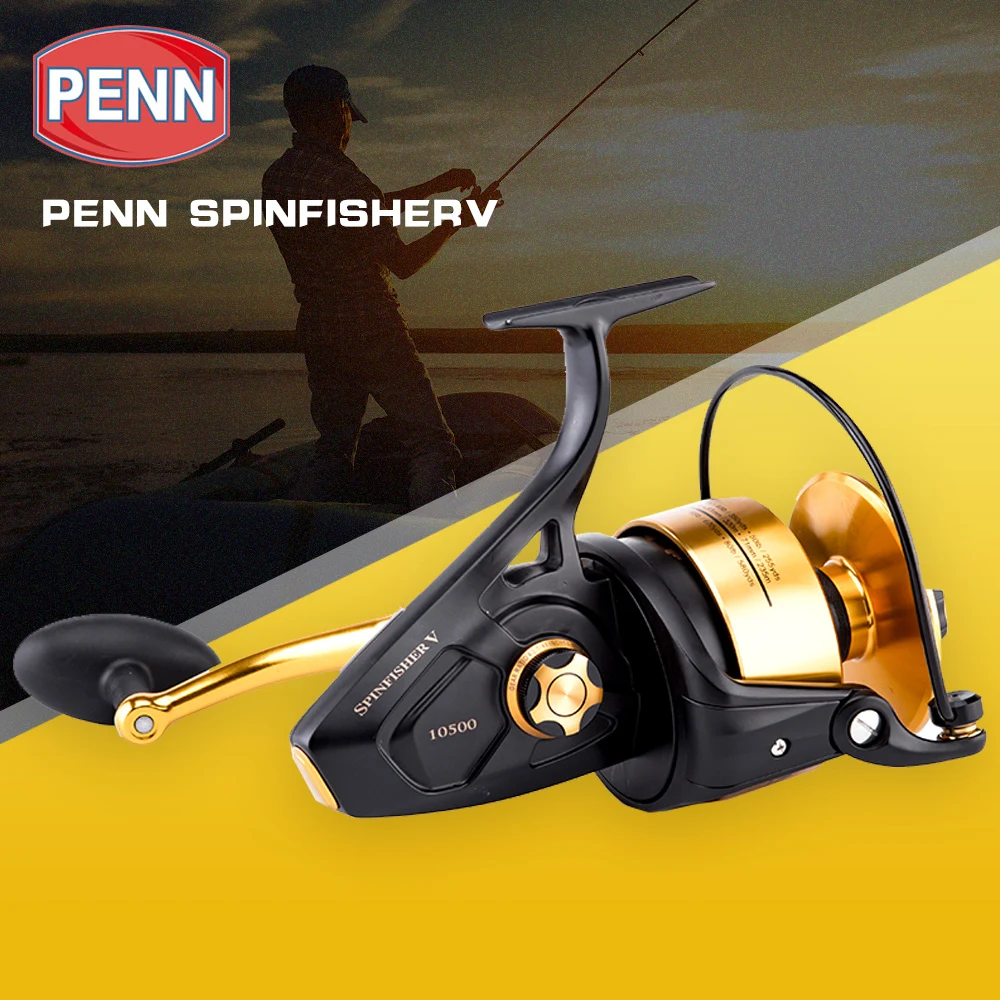 

Оригинальный PENN SPINFISHER V SSV 3500-10500 Спиннинг рыболовная Катушка 5 + 1BB из цельнометаллического корпуса HT-100 Морская Лодка Рыболовная катушка коле...