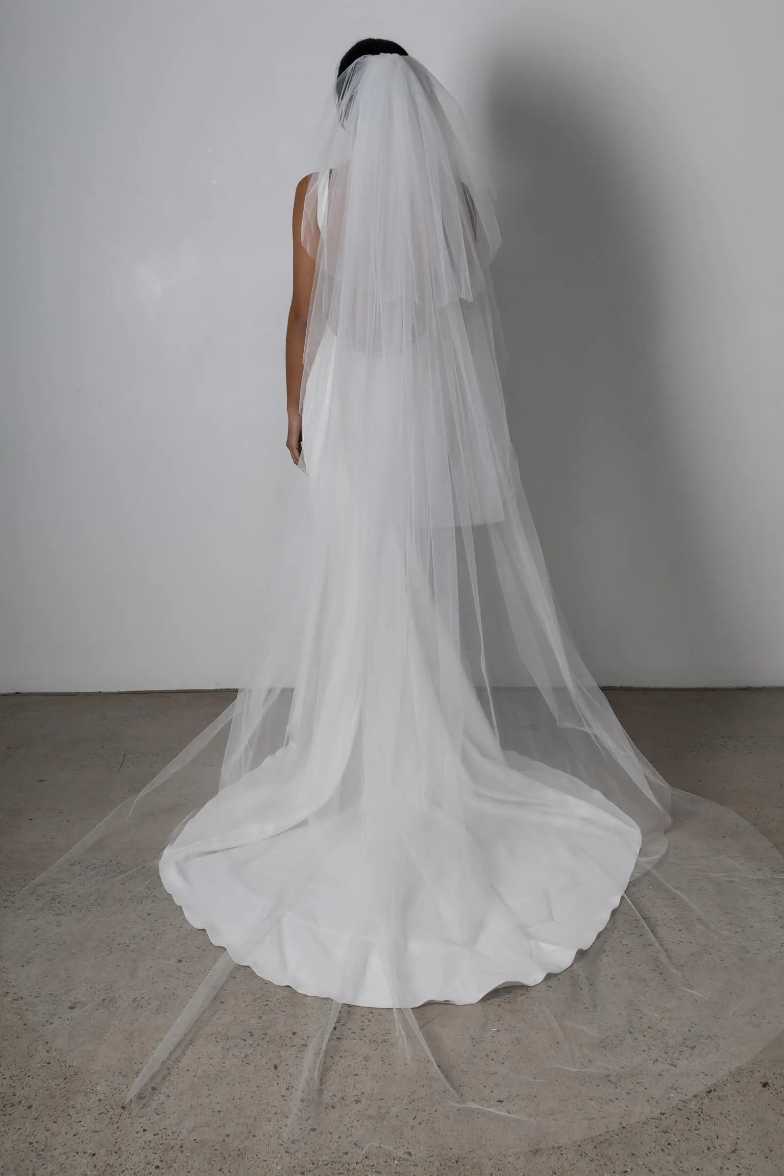 Вуаль для невесты TOPQUEEN V27 многослойная съемная спереди и сзади - купить по