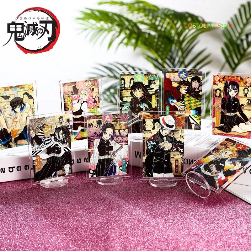 

Anime Demon Slayer Kimetsu no Yaiba Kamado Tanjirou Stand Figure Cosplay Acrylic Cartoon Model Plate Desk Decor Xmas Gifts