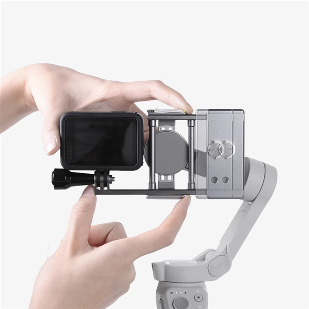 

Lightweight Handheld Mobile Gimbal Adapter Adjustable Switch Mount Adapter for OM 4/Osmo Mobile 3 Action Camera