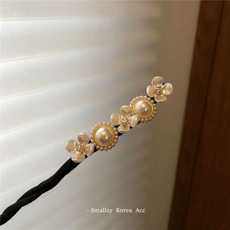 Flower Pearl Style Headband DIY Tools Hair Accessories Magic for Girls Women Made Device Quick Updo Bands Korean 2021 |