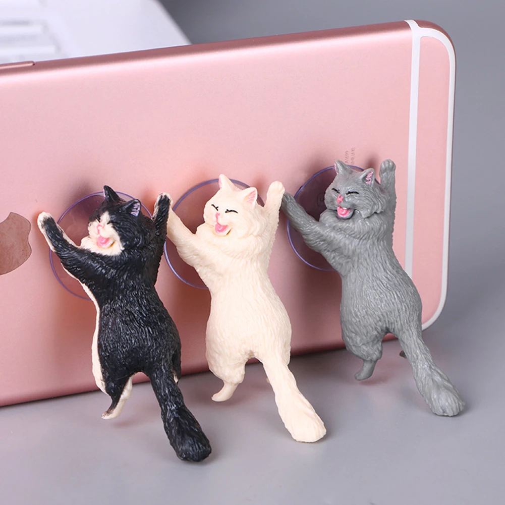 Портативный держатель для телефона в форме кошки мобильный телефон присоска