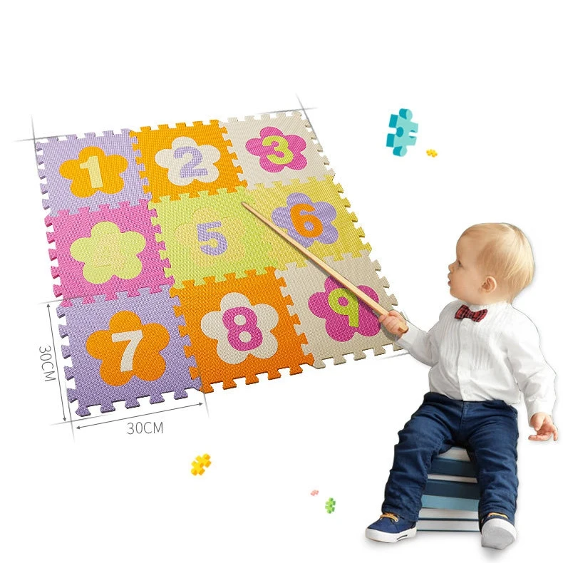 

9 Pcs Baby Cartoon Animal Pattern Play Mats Puzzle EVA Foam Floor Pad Children Play Gym Crawling Mats Toddler Carpet