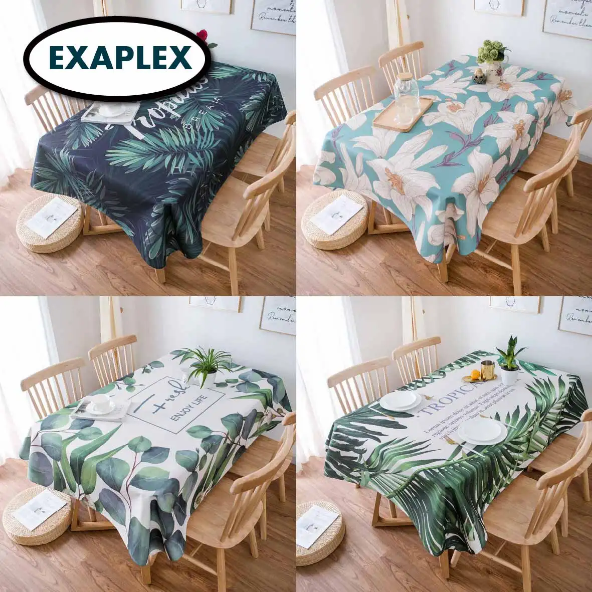 Водостойкая скатерть из льна полиэстера прямоугольной формы для украшения