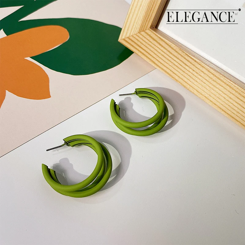 Трехмерные многорежимные серьги в стиле ретро маленькие свежие круглые