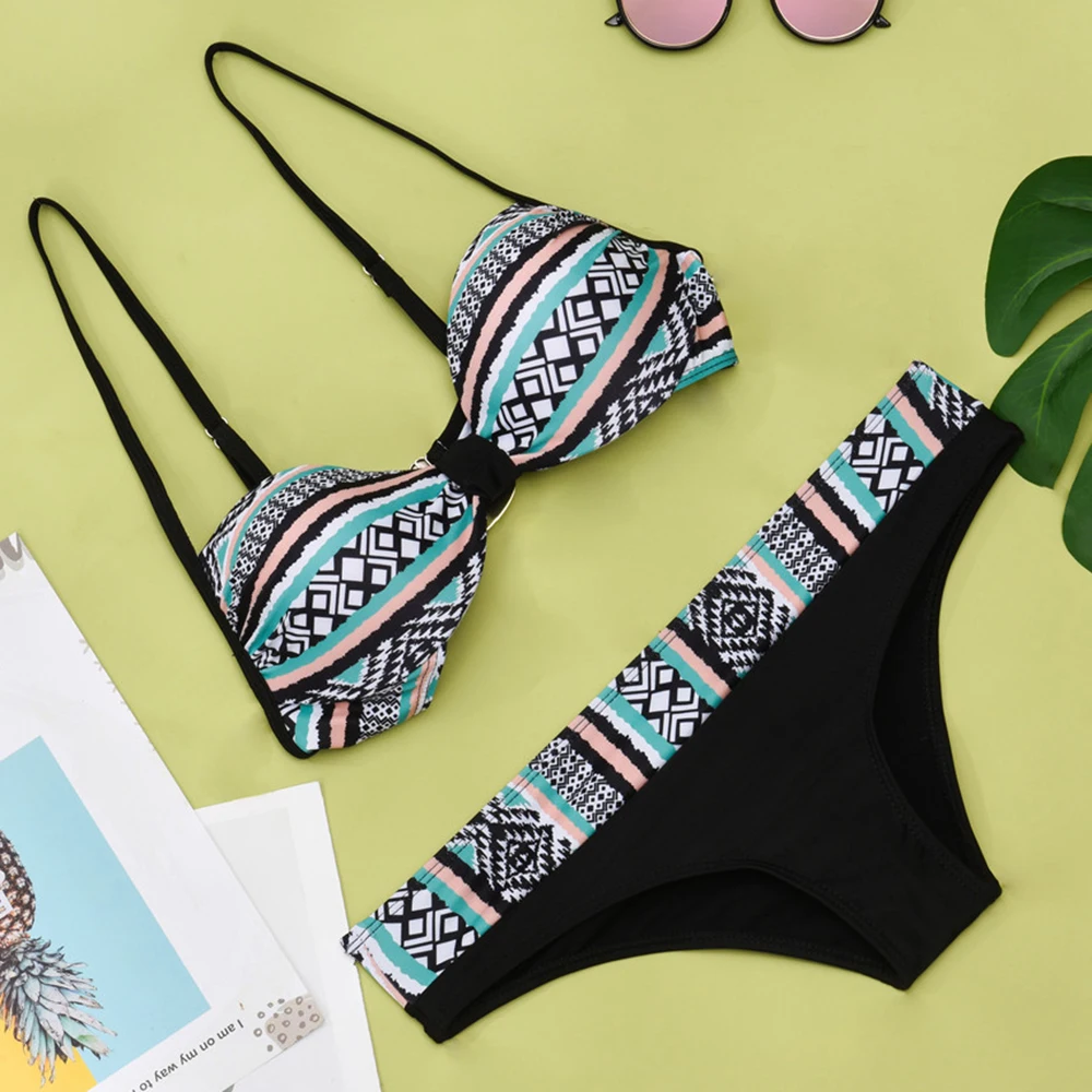 

Women Push Up Bikini Set Sexy Bikinis Two Piece Swimwear Swimsuit Plus Size Europe Female Swimming Suit Beach Bathing Suit S~XXL