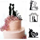 1 шт.Акриловые топперы для торта жениха и невесты, 520, топперы для свадебного торта, украшения для годовщины, вечеринки, кремового торта, флага, помолвки
