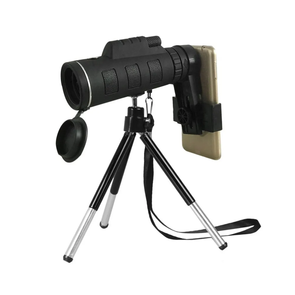 

Telescope Monocular 40X60 Zoom Monocular Binoculars Light Night Vision Pocket Telescope with SmartPhone Holder for Camping