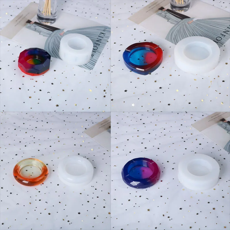 Новая пепельница ручной работы Хрустальная силиконовая коробка для хранения DIY