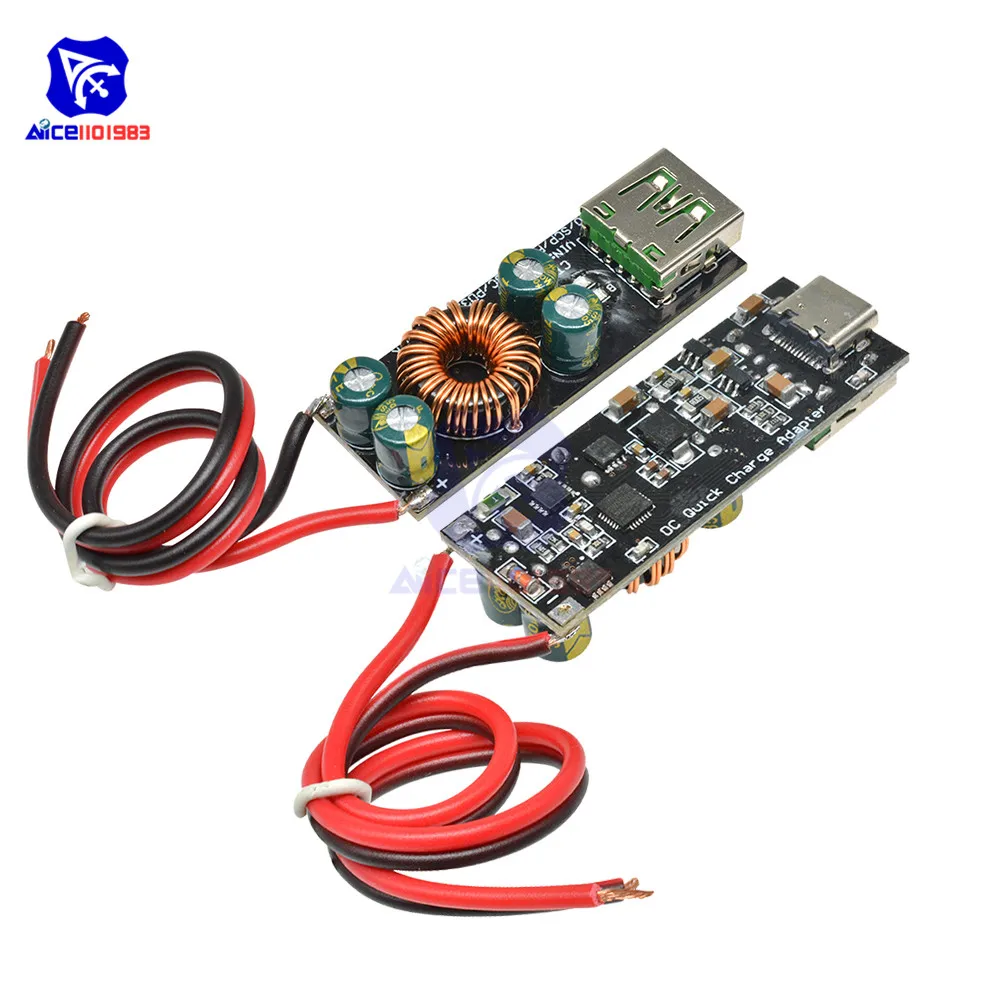 QC4.0 QC3.0 usb type-C мобильный телефон Быстрая Зарядка адаптер 6-35 в понижающий Повышающий Модуль для huawei SCP/FCP Apple PD Qualcomm
