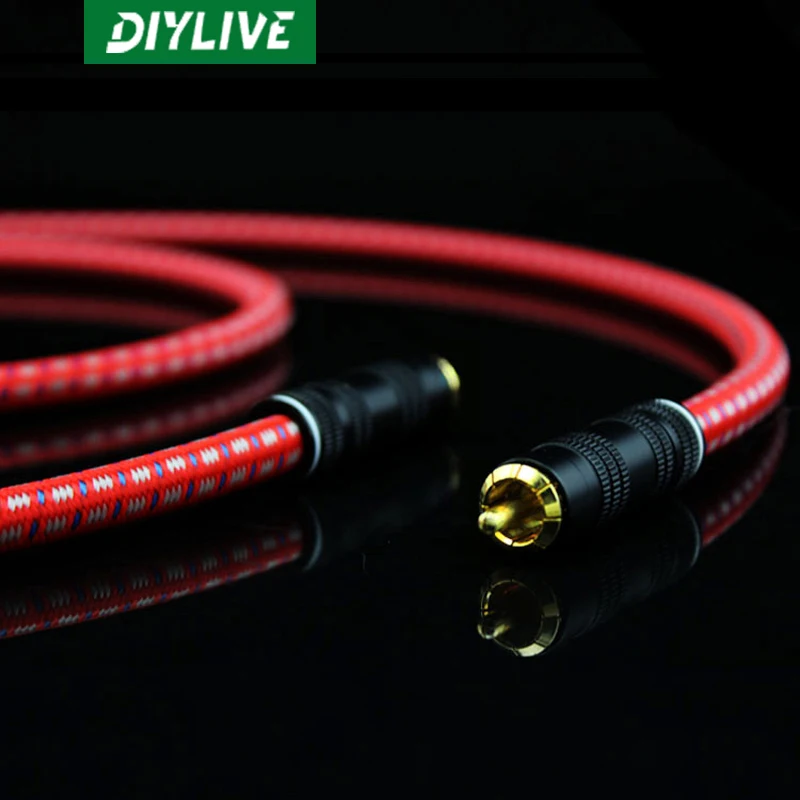 

DIYLIVE Hi-Fi 3m Hi-Fi LITON Lipton fever level 75Ω coaxial subwoofer line silver-plated audio signal cable audio cable 1