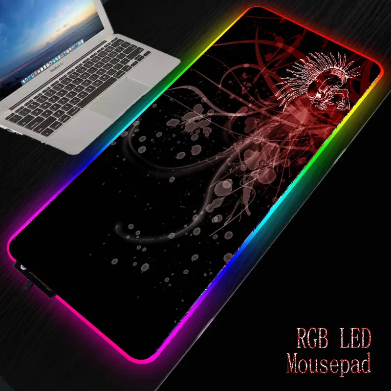 

XGZ Cool Skull Mouse Pad Gaming Large Mousepad Gamer Big Computer Mouse Mat Office Desk Mat Keyboard Pad Mause Pad for Game