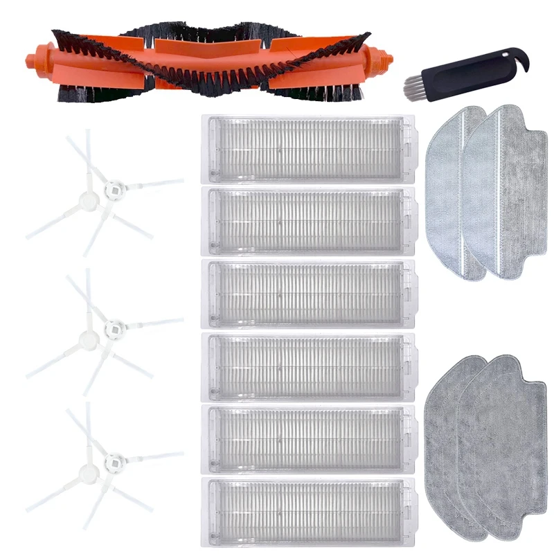 

TOP!-Main Brush Hepa Filter Side Brush Mop Cloth for Xiaomi Mijia Robot STYJ02YM Mi Mop Pro for Viomi V2 PRO V3 SE V-RVCLM21B