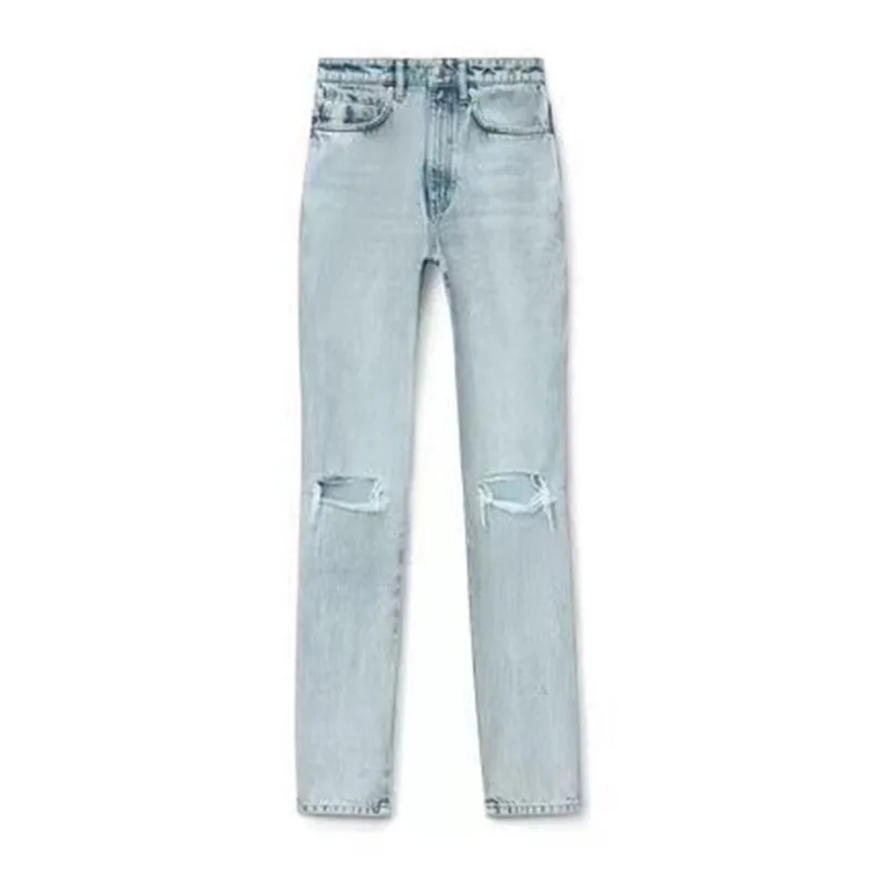 

Women Jeans Pants 2021 Spring and Summer New Style Ladies Straight-leg Jeans or High-waist Trousers