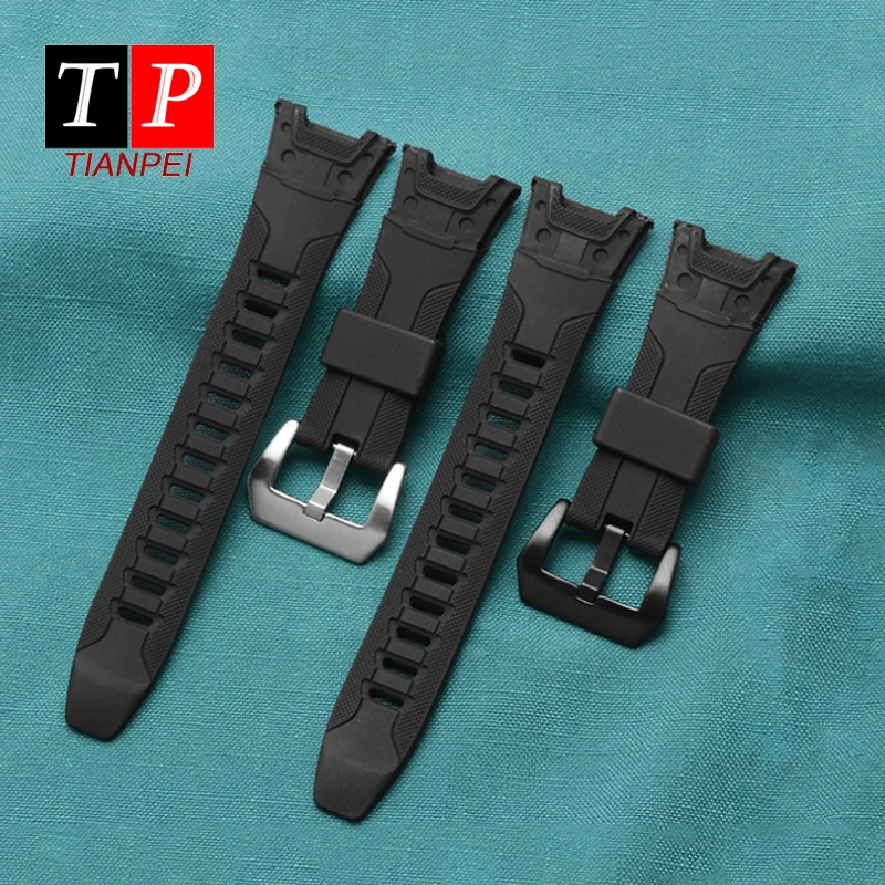 

Силиконовый ремешок для часов casio PRG-110Y/PRW-1300Y, водонепроницаемый, спортивный, черный, резиновый, 13 мм, ремешок для часов, сменный Браслет для ч...