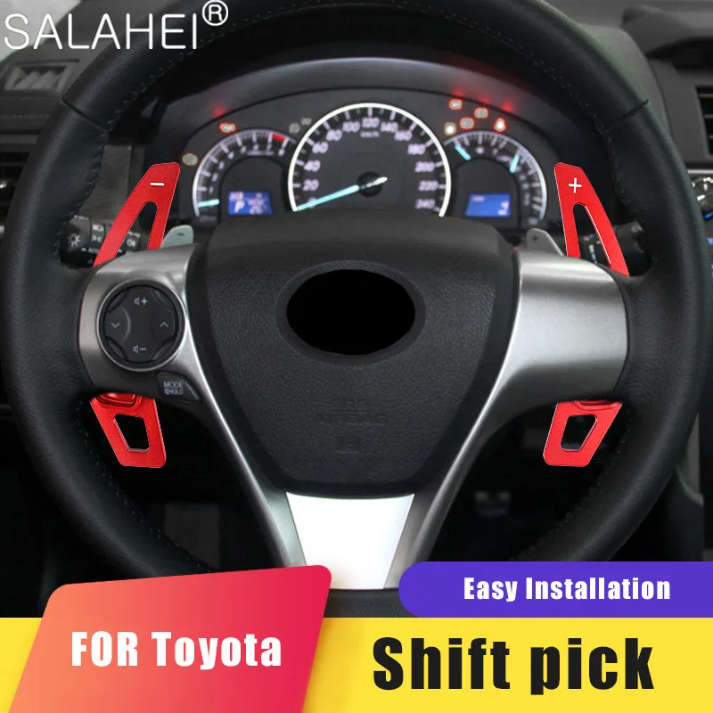 

Car Steering Wheel Shift Paddle For Toyota RAV4 Camry 18 Mark X Corolla Zelas Aluminum Auto Gear Shift Extension Paddles Style