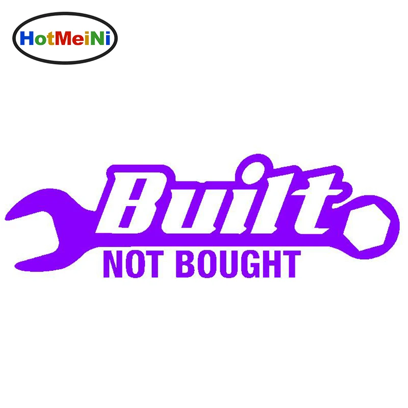 HotMeiNi 20,4x6,4 cm built Not bought V2 Автомобильная наклейка JDM Racing Drift Hoonigan Stance illest Turbo черный/серебристый - Название цвета: Фиолетовый