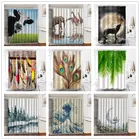 Домашняя Водонепроницаемая занавеска для душа s металлическая корова волк большого размера декоративная Затемняющая занавеска для ванной комнаты Аксессуары Для ванны и душа