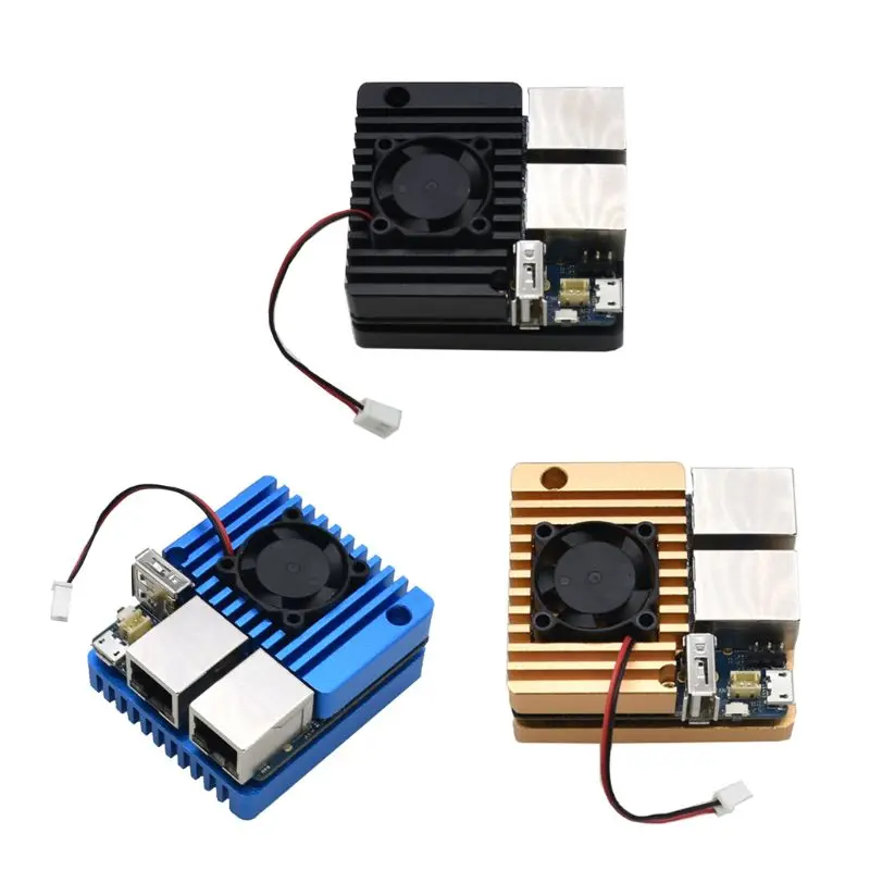 Мини маршрутизатор двойной Ethernet порты Питание плата с чехол для NanoPi R2S Прямая