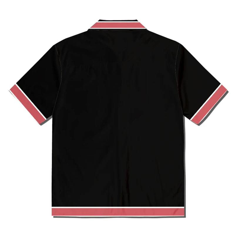 Рубашка-поло мужская с принтом Dark Icon свободная летняя сорочка контрастной