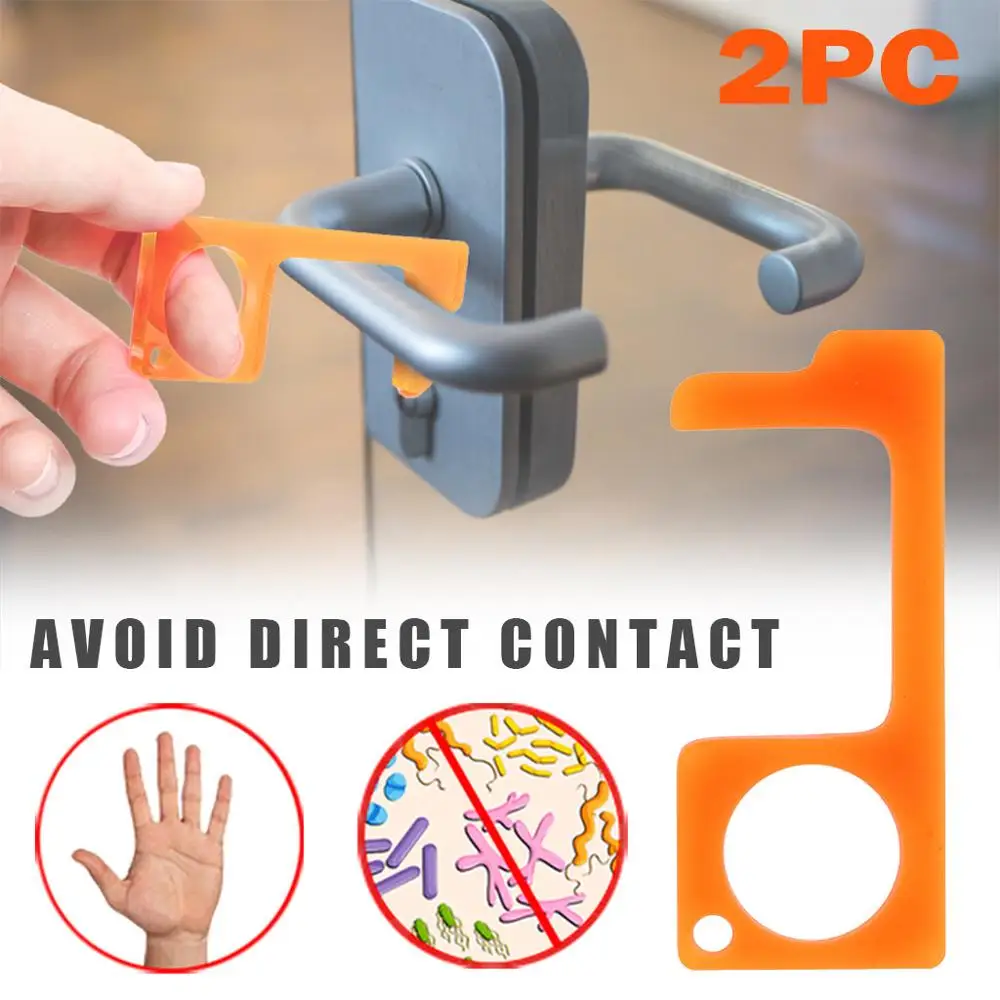 Мини Бесконтактный Открыватель для дверей ручной латунный брелок открывания