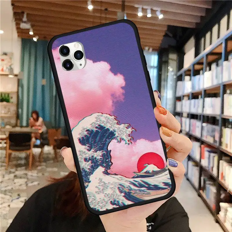 

aesthetic vaporwave sea Phone Case for iPhone 11 12 pro MINI XS MAX 8 7 6 6S Plus X 5S SE 2020 XR