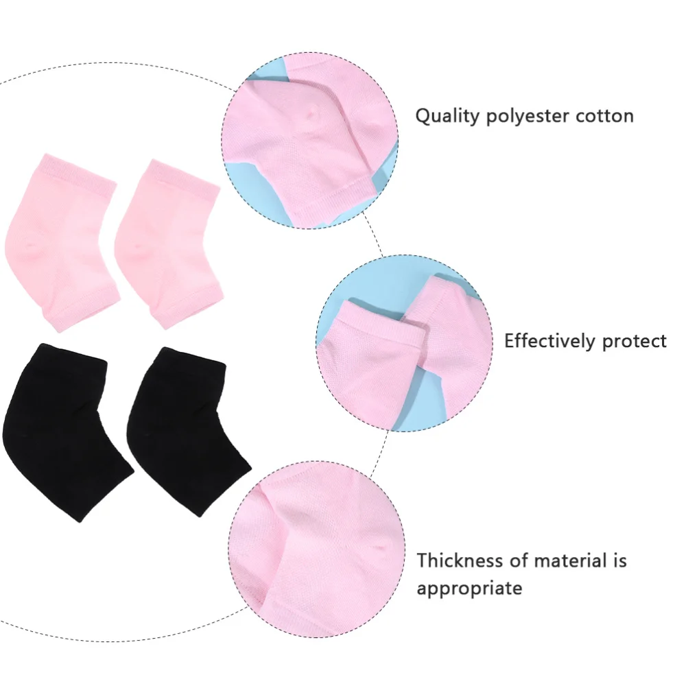 

2 Pairs of Heel Protective Socks Heel Socks Anti-cracking Ankle Socks