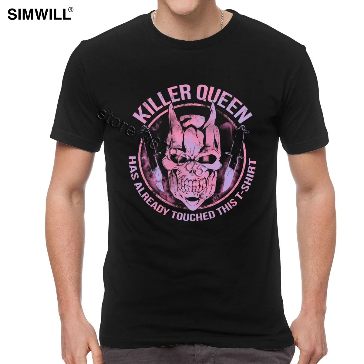 Крутая Мужская футболка Killer queen Jojo Необычная с короткими рукавами из эко-хлопка
